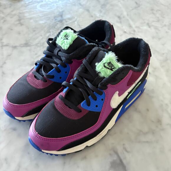 Nike Air Max 90 Cactus Flower Dark Beetroot Womens 9 CT1891-500 Furry Tongue - Picture 1 of 11
